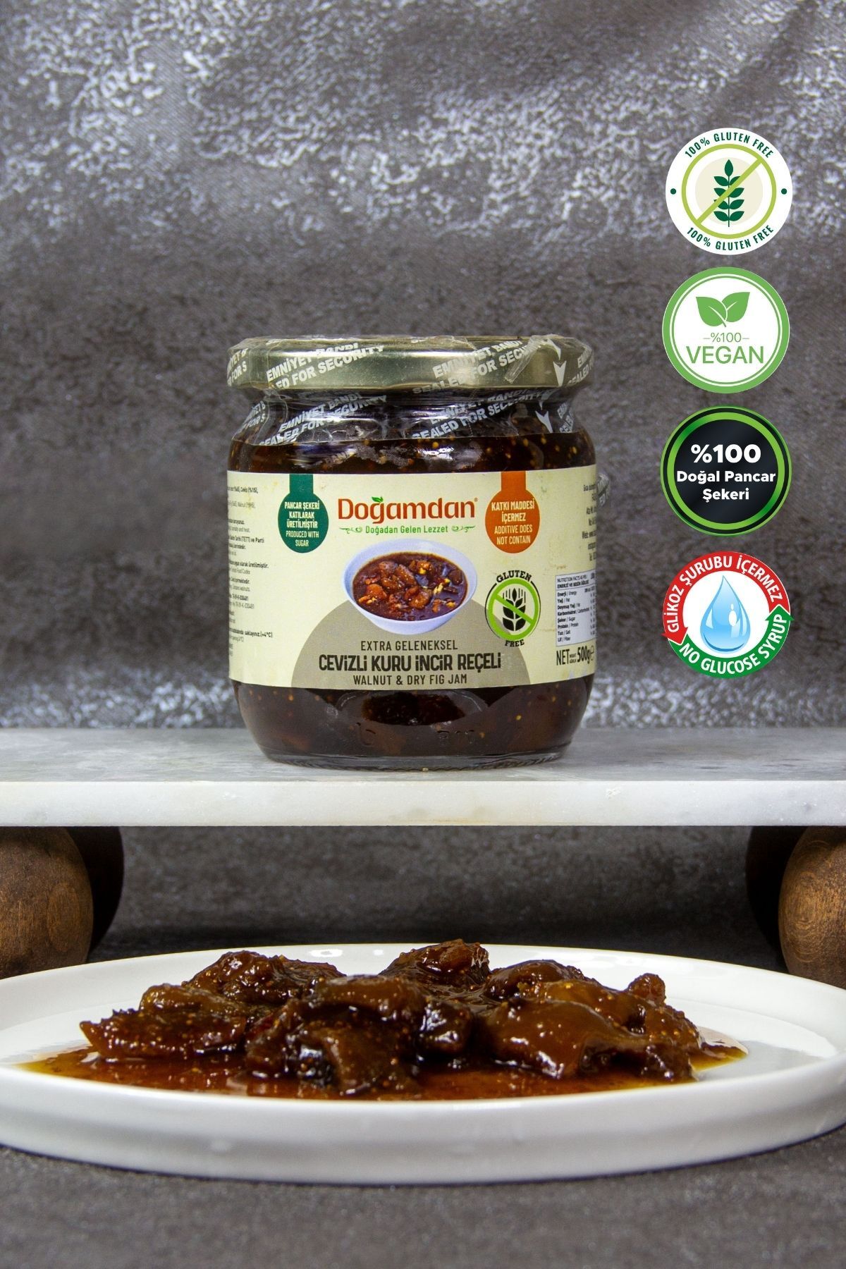 Cevizli Kuru İncir Reçeli 500 GR