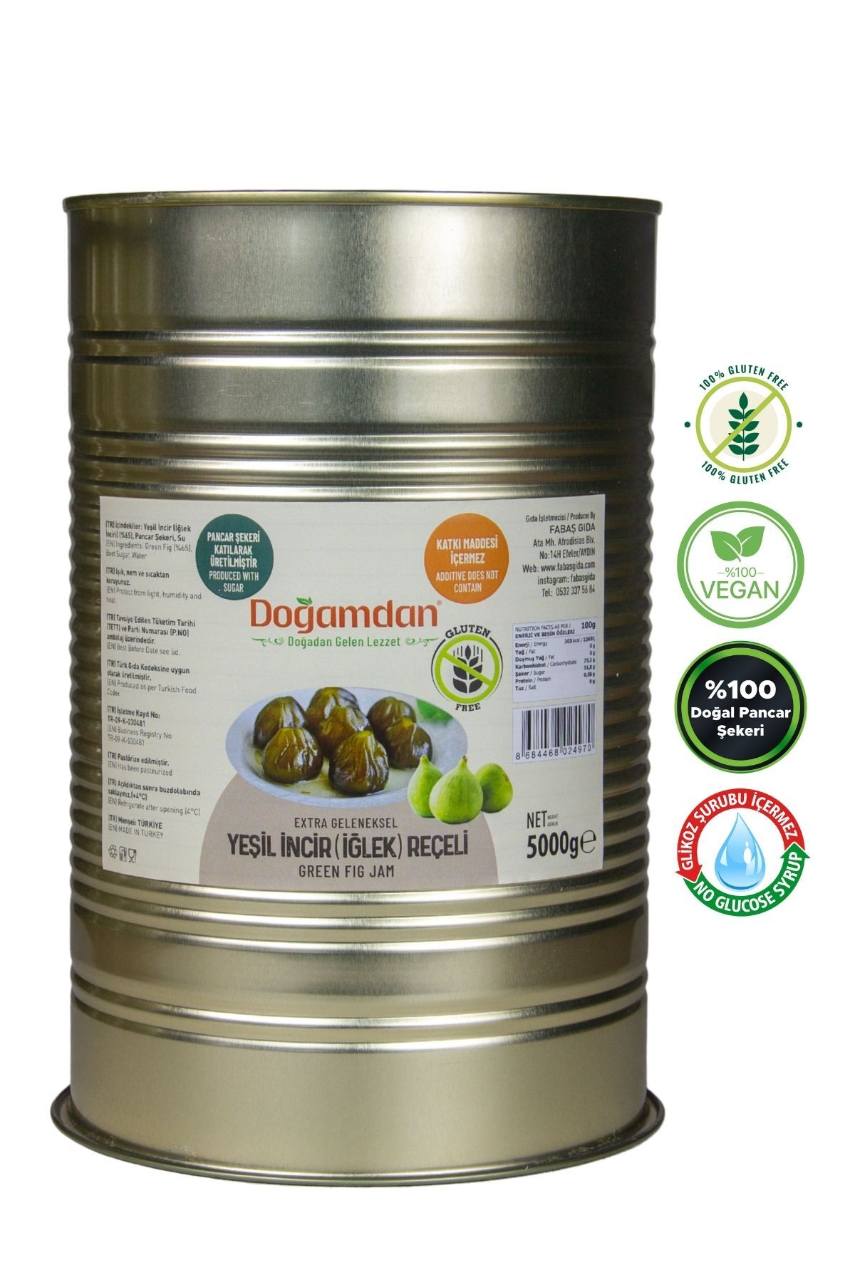 Yeşil İncir (İğlek) Reçeli 5000 GR