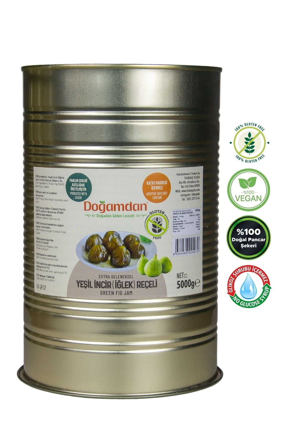 Yeşil İncir (İğlek) Reçeli 5000 GR