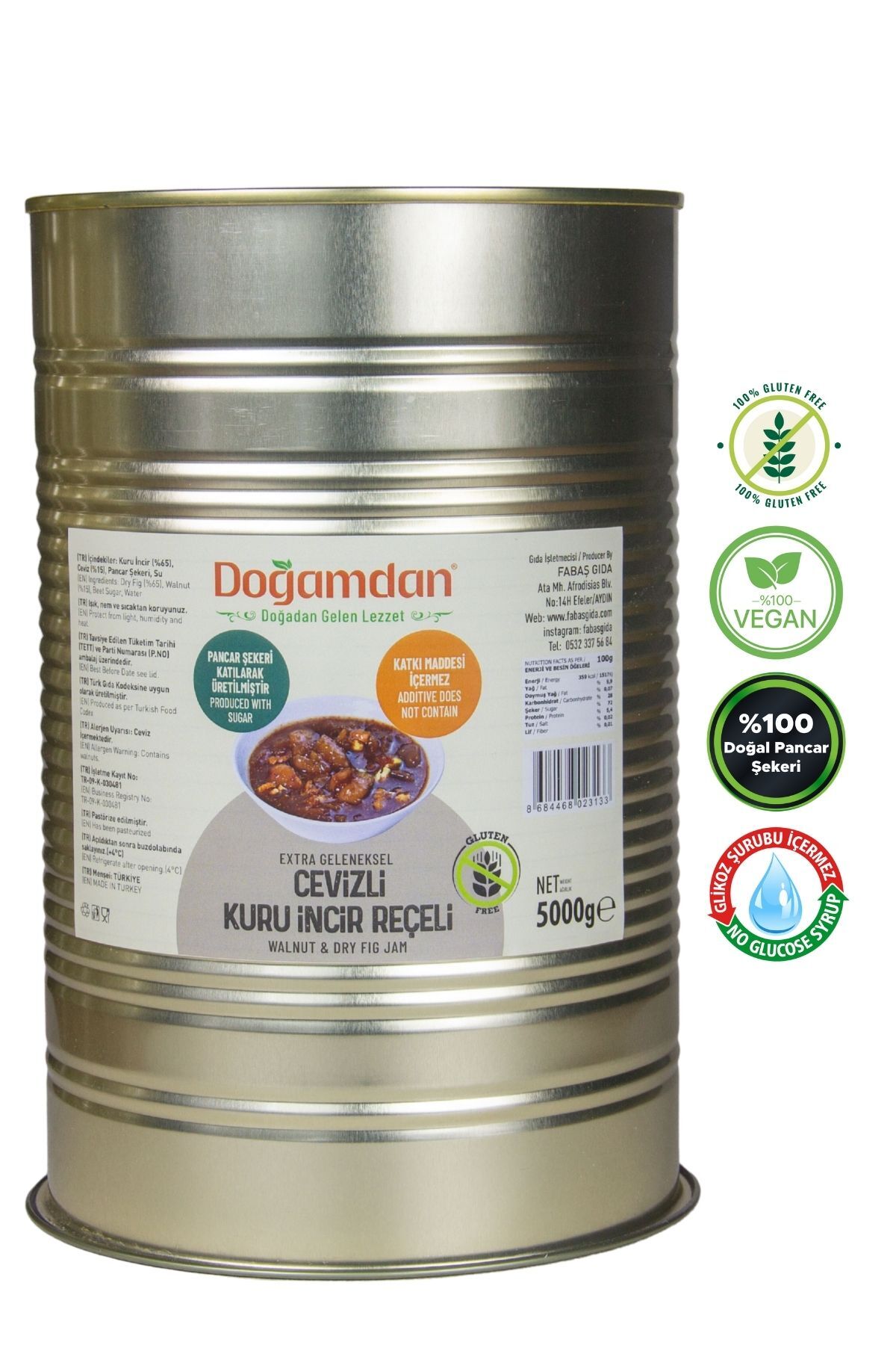 Cevizli Kuru İncir Reçeli 5000 GR