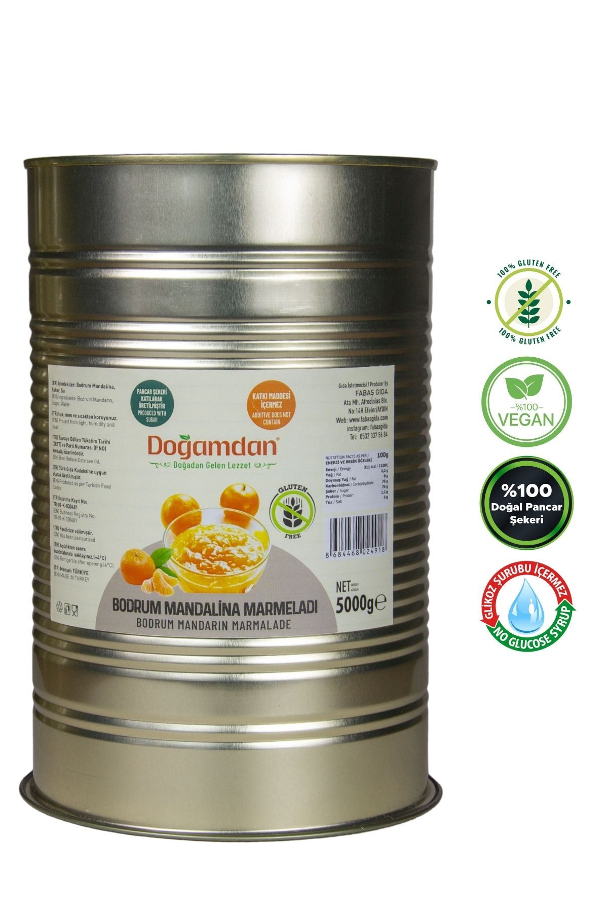 Bodrum Mandalina Marmelatı 5000 GR