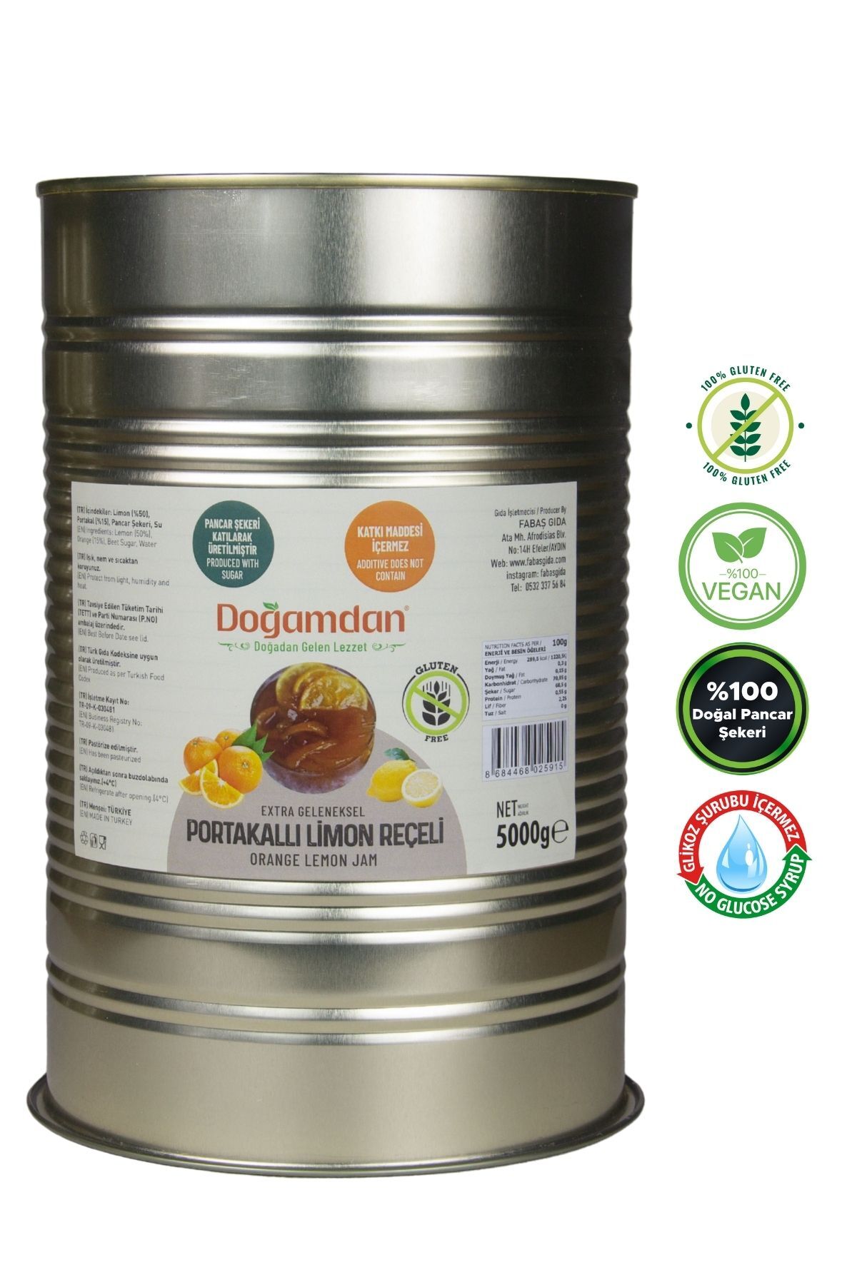 Portakallı Limon Reçeli 5000 GR