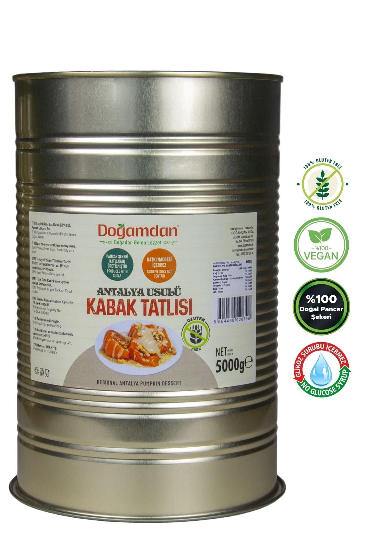 Antalya Usulü Kabak Tatlısı 5000 GR
