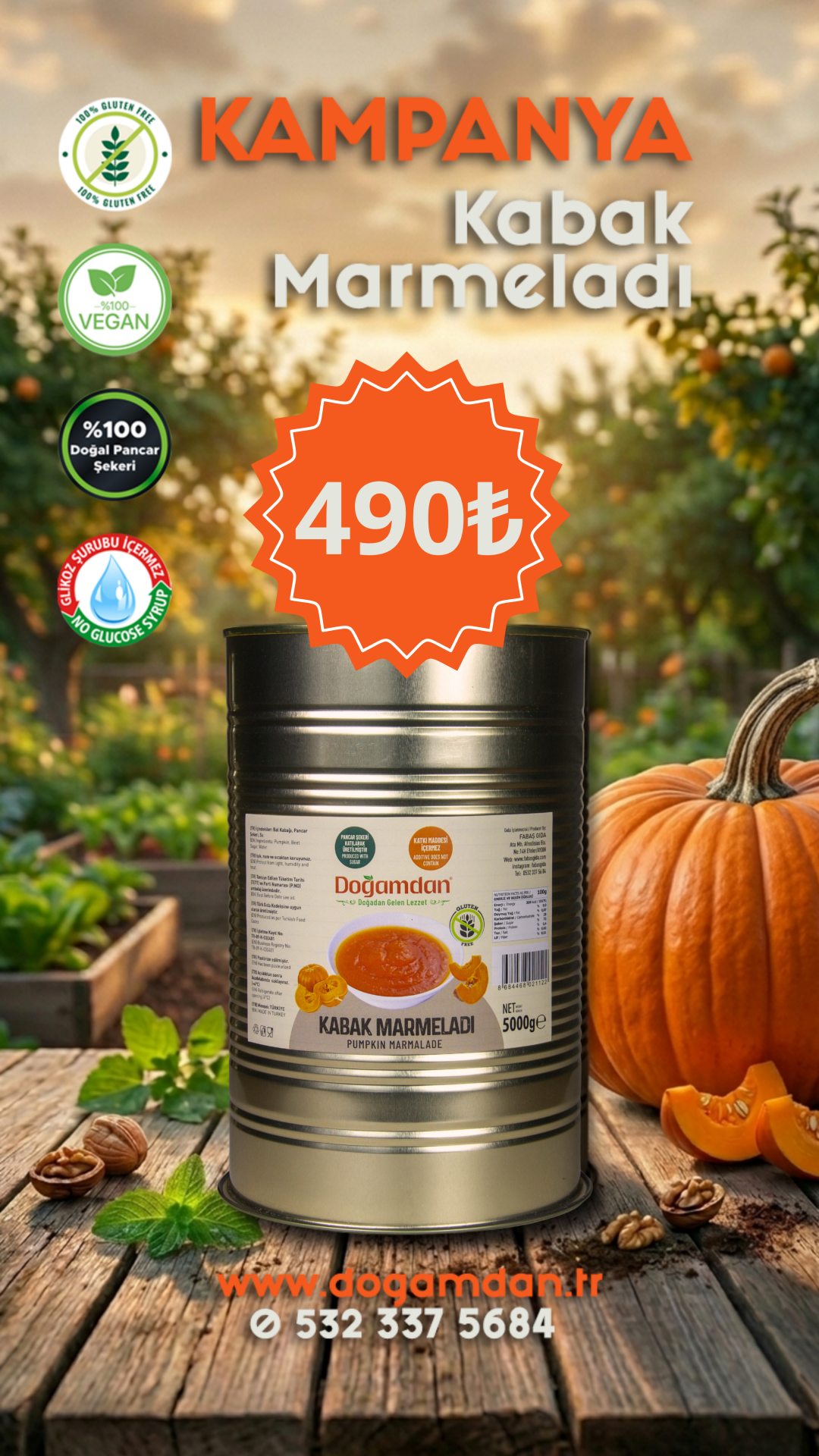 Kabak Marmelatı 5000 GR