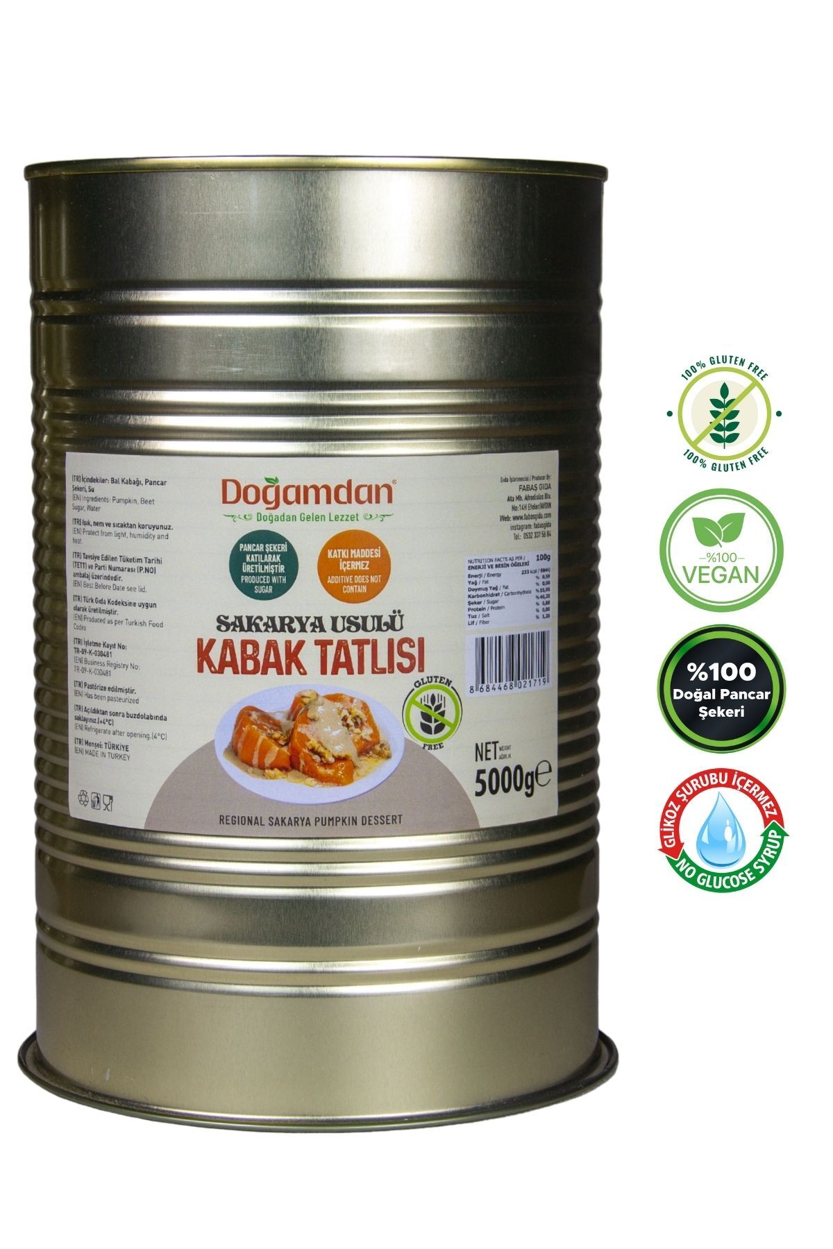 Sakarya Usulü Kabak Tatlısı 5000 GR
